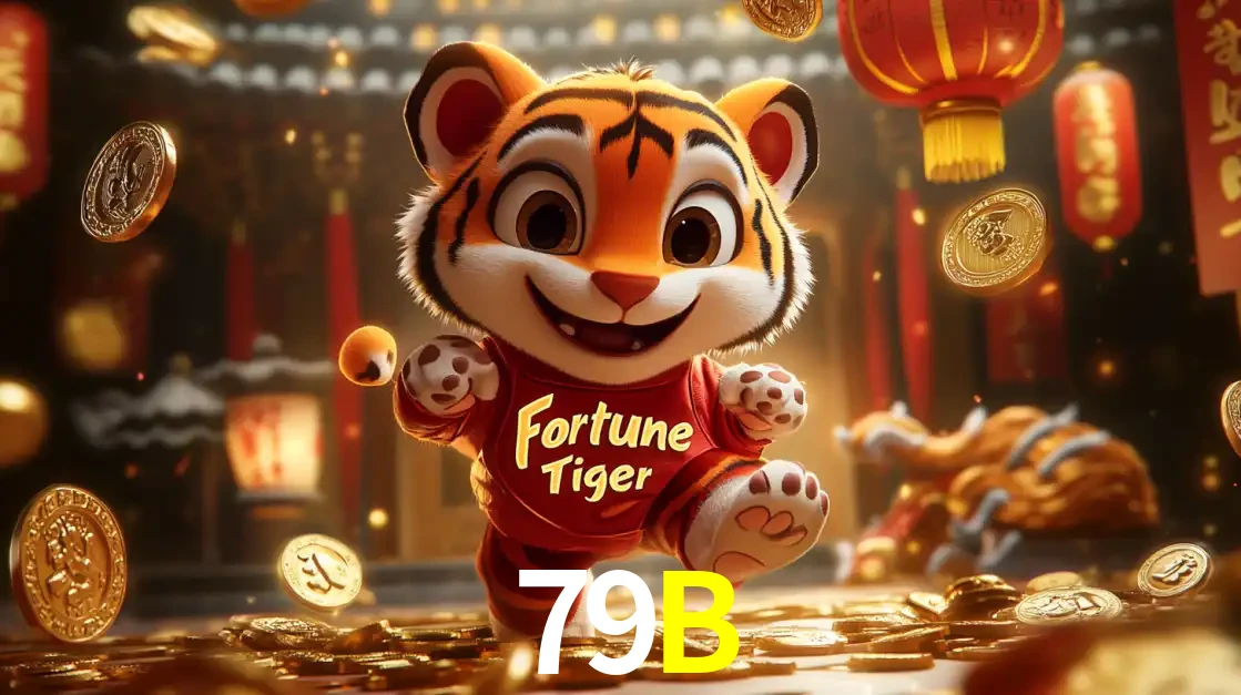 O alegre personagem do Fortune Tiger correndo sobre um caminho de moedas de ouro, simbolizando os grandes prêmios e a diversão do popular jogo de slot do 79B.